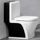 800-2008BW Унитаз моноблок черно-белый MELANA